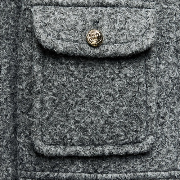 Zara Gray Blazer Jacket - Picture 6 of 9